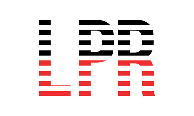 LPR three initial letter iconic line negative space minimal logo design vector template. monogram, abstract, wordmark, business, typography, minimalist, brand, company, flat, modern, unique, simple