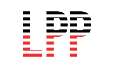 LPP three initial letter iconic line negative space minimal logo design vector template. monogram, abstract, wordmark, business, typography, minimalist, brand, company, flat, modern, unique, simple