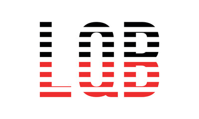 LQB three initial letter iconic line negative space minimal logo design vector template. monogram, abstract, wordmark, business, typography, minimalist, brand, company, flat, modern, unique, simple