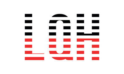 LQH three initial letter iconic line negative space minimal logo design vector template. monogram, abstract, wordmark, business, typography, minimalist, brand, company, flat, modern, unique, simple