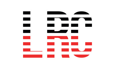 LRC three initial letter iconic line negative space minimal logo design vector template. monogram, abstract, wordmark, business, typography, minimalist, brand, company, flat, modern, unique, simple