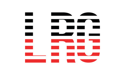 LRG three initial letter iconic line negative space minimal logo design vector template. monogram, abstract, wordmark, business, typography, minimalist, brand, company, flat, modern, unique, simple