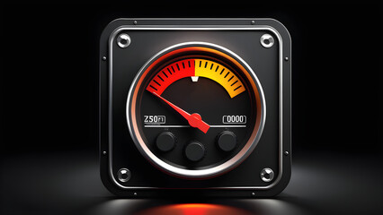 Naklejka premium factory industrial voltage meter isolated on the black background