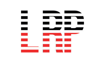 LRP three initial letter iconic line negative space minimal logo design vector template. monogram, abstract, wordmark, business, typography, minimalist, brand, company, flat, modern, unique, simple