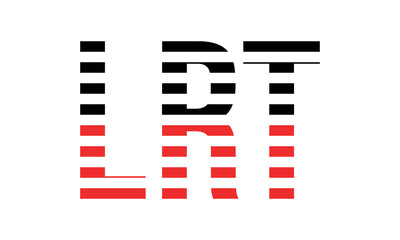 LRT three initial letter iconic line negative space minimal logo design vector template. monogram, abstract, wordmark, business, typography, minimalist, brand, company, flat, modern, unique, simple
