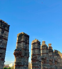 Fototapeta premium Roman remains in the archaeological ensemble of Mérida, Spain
