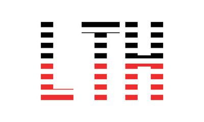 LTH three initial letter iconic line negative space minimal logo design vector template. monogram, abstract, wordmark, business, typography, minimalist, brand, company, flat, modern, unique, simple