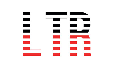 LTR three initial letter iconic line negative space minimal logo design vector template. monogram, abstract, wordmark, business, typography, minimalist, brand, company, flat, modern, unique, simple