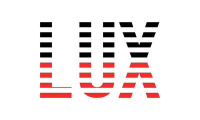 LUX three initial letter iconic line negative space minimal logo design vector template. monogram, abstract, wordmark, business, typography, minimalist, brand, company, flat, modern, unique, simple