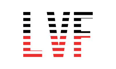 LVF three initial letter iconic line negative space minimal logo design vector template. monogram, abstract, wordmark, business, typography, minimalist, brand, company, flat, modern, unique, simple