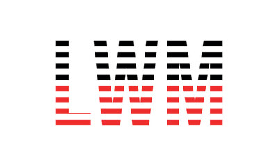 LWM three initial letter iconic line negative space minimal logo design vector template. monogram, abstract, wordmark, business, typography, minimalist, brand, company, flat, modern, unique, simple