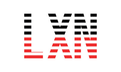 LXN three initial letter iconic line negative space minimal logo design vector template. monogram, abstract, wordmark, business, typography, minimalist, brand, company, flat, modern, unique, simple