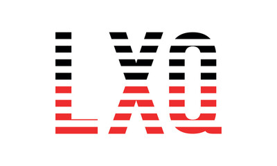 LXQ three initial letter iconic line negative space minimal logo design vector template. monogram, abstract, wordmark, business, typography, minimalist, brand, company, flat, modern, unique, simple