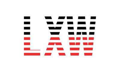 LXW three initial letter iconic line negative space minimal logo design vector template. monogram, abstract, wordmark, business, typography, minimalist, brand, company, flat, modern, unique, simple