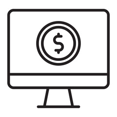 Online Payment line icon.