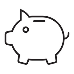 Piggy Bank line icon.
