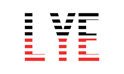 LYE three initial letter iconic line negative space minimal logo design vector template. monogram, abstract, wordmark, business, typography, minimalist, brand, company, flat, modern, unique, simple