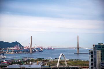 Obraz premium 부산역 앞바다