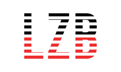 LZB three initial letter iconic line negative space minimal logo design vector template. monogram, abstract, wordmark, business, typography, minimalist, brand, company, flat, modern, unique, simple