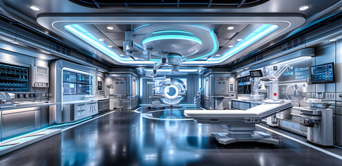 Space Station Corridor, Futuristic Design in Science and Technology, Exploring New Frontiers in Space Architecture