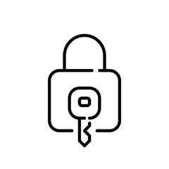 Lock and key. Pixel perfect icon