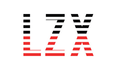 LZX three initial letter iconic line negative space minimal logo design vector template. monogram, abstract, wordmark, business, typography, minimalist, brand, company, flat, modern, unique, simple