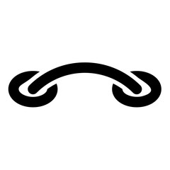 Cross stitching sew darning-stitch stalks of the thread insertion sewing sramp connect fabric Surgical seam Rough seam patch suture icon black color vector illustration image flat style