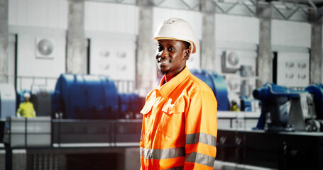Power Plant Engineer Worker. Industrial Maintenance