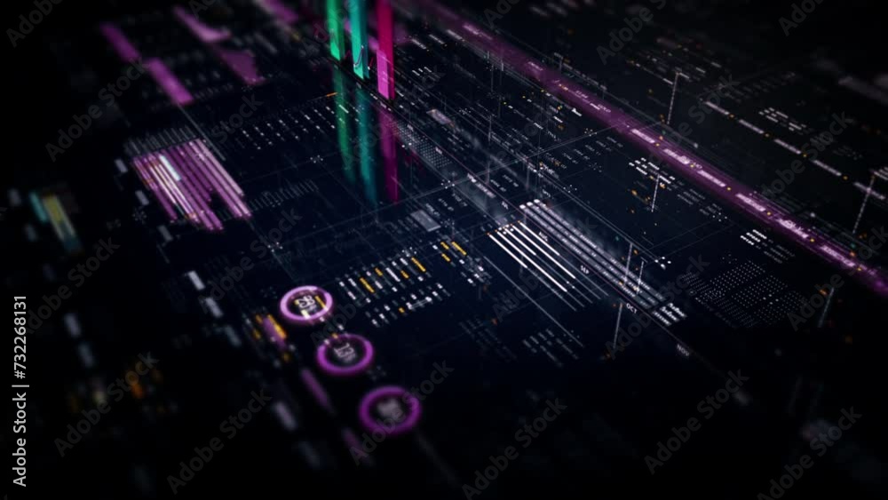 Poster business presentations with this stock market trading info graphic. vibrant animated graphs and char