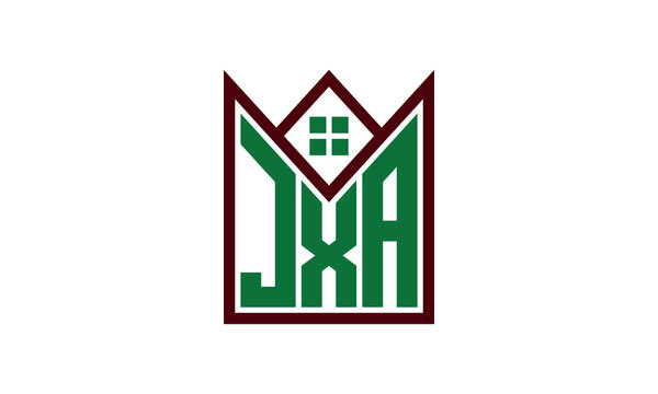 JXA initial letter real estate builders logo design vector. construction ,housing, home marker, property, building, apartment, flat, compartment, business, corporate, house rent, rental, commercial