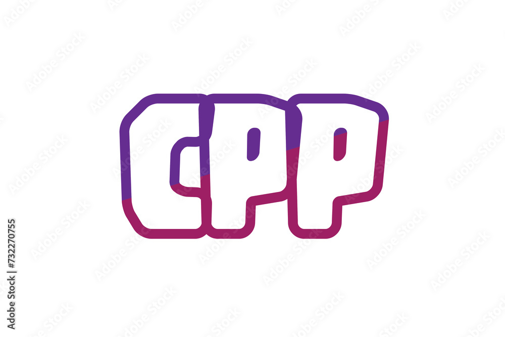 Fototapete cpp initial vector logo design