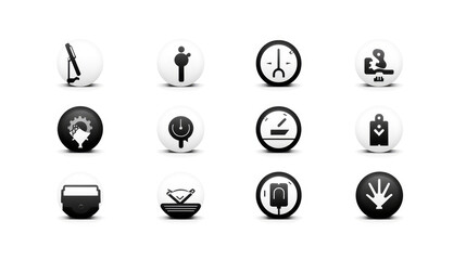 Business presentation icon set
