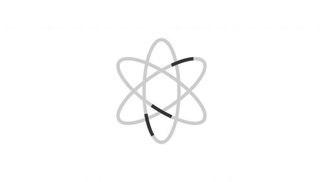 science symbol icon animation video, for education or loading animation