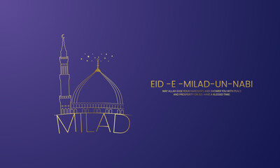 Happy Mawlid al-Nabi. Translated as Happy Eid Milad un Nabi