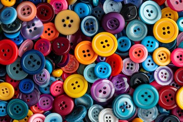 Fototapeta premium Colorful sewing buttons
