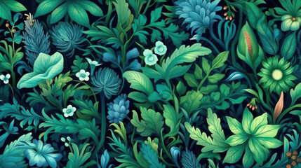 Patterns from stylized plants, herbs, and flowers