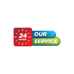 Everyday 24 hour service accessibility design vector