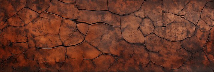 cracked worn and dirty leather ultrawide background - obrazy, fototapety, plakaty