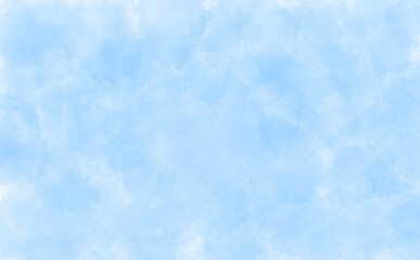 水彩ブルーの背景壁紙/さわやかな空色
