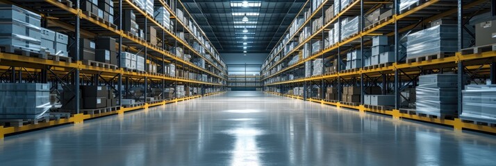 Sophisticated warehouse with a lot of gadgets. Generative Ai.