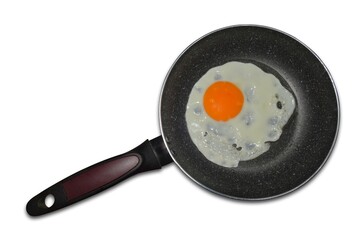 fried egg in a frying pan