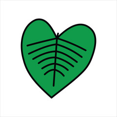 leaves icon vector stock illustration 