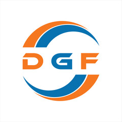 DGF letter design. DGF letter technology logo design on white background. DGF Monogram logo design for entrepreneur and business