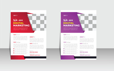 Naklejka premium Creative corporate business flyer for business advertise
