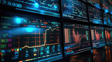 Digital Stock exchange panel
