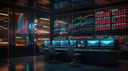 Digital Stock exchange panel