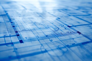 An abstract architectural blueprint