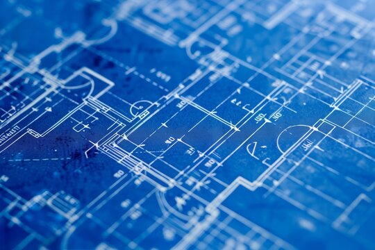 An abstract architectural blueprint