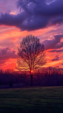 sunset springtime photography