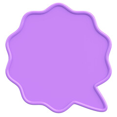 Speech Bubble. Text Box. 3D Illustration.